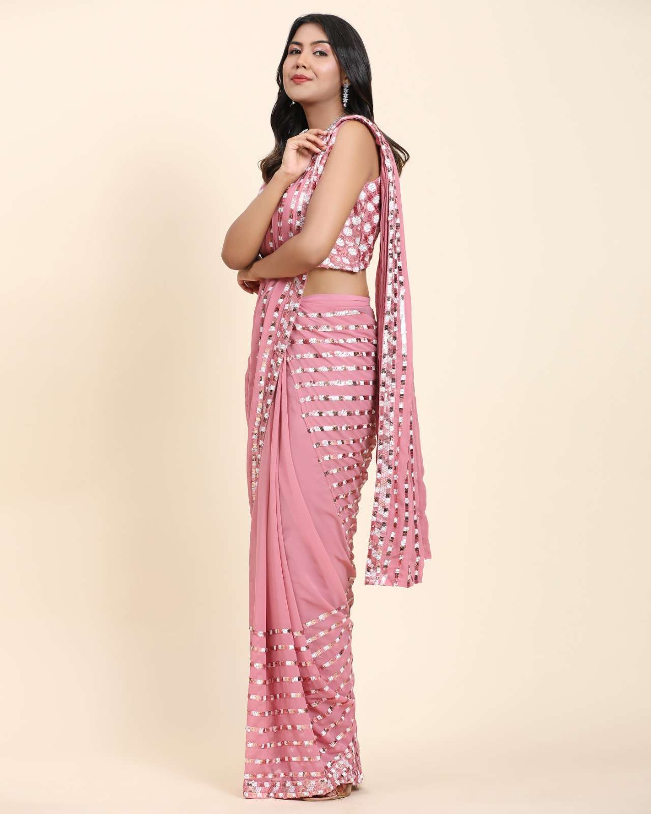 Amoha Trendz 248 Georgette Ready To Wear Saree Wholesale catalog