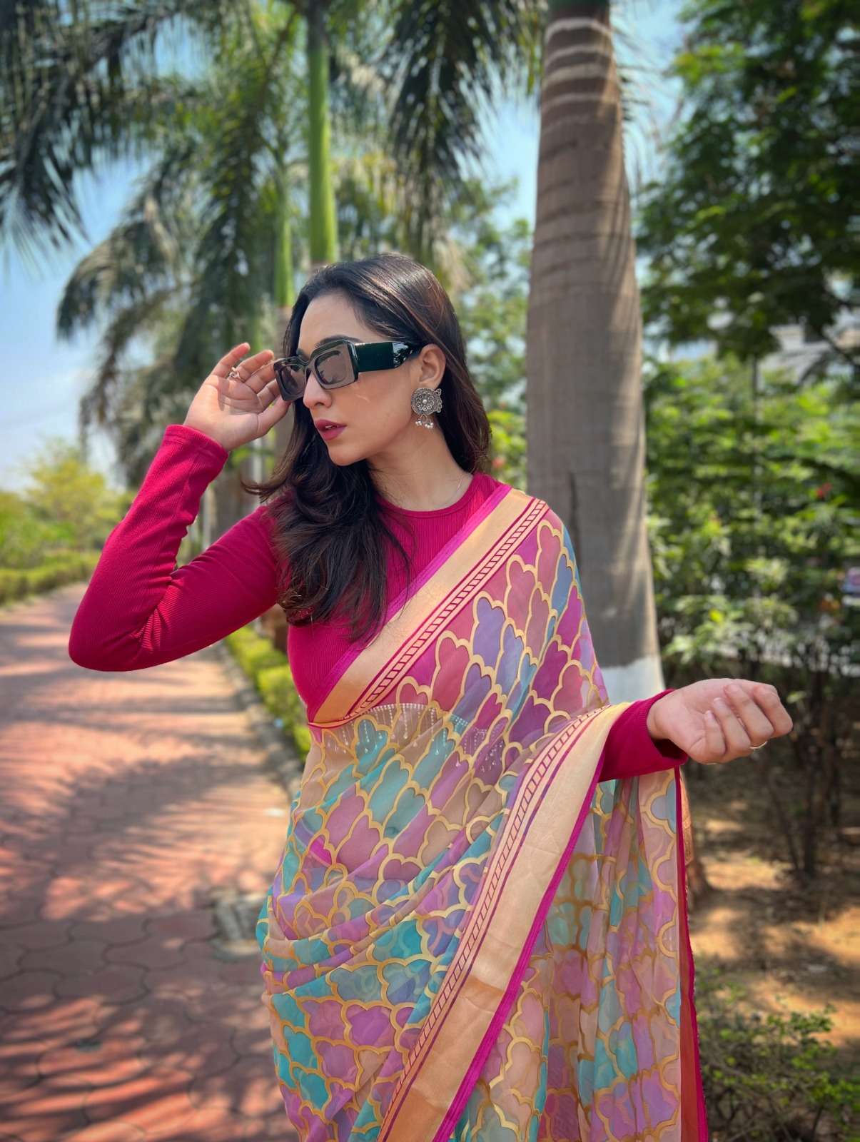 Amoha Trendz 254 Ready To Wear Georgette Saree Wholesale catalog