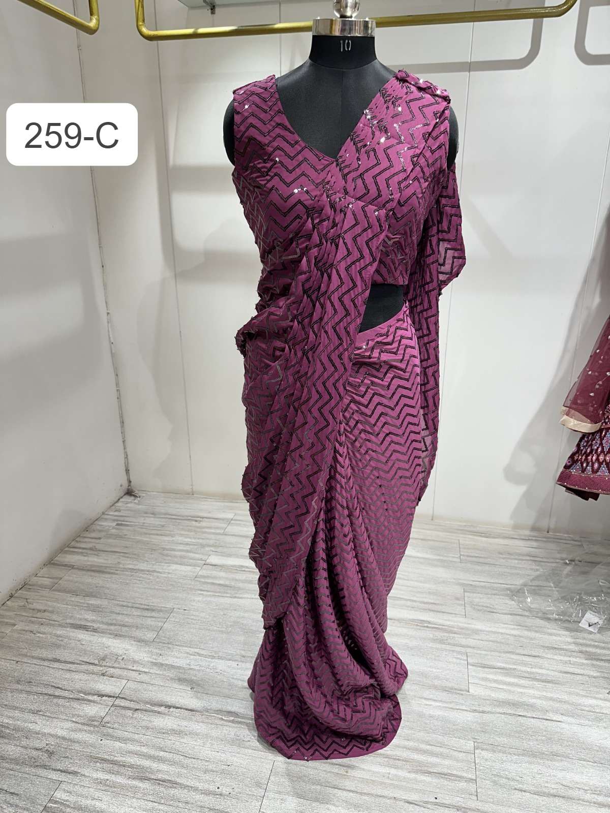  Amoha Trendz 259 Ready To Wear Sequence Saree Wholesale catalog
