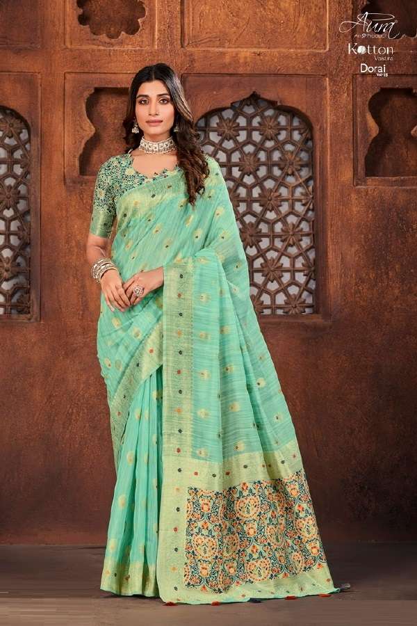 Aura Dorai Vol 18 Exclusive Cotton Saree Wholesale catalog