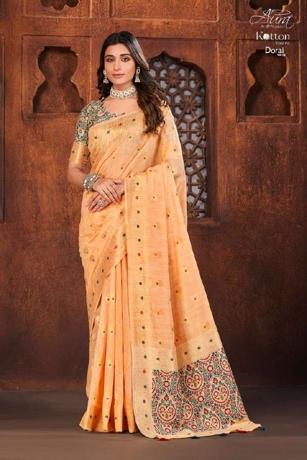 Aura Dorai Vol 18 Exclusive Cotton Saree Wholesale catalog