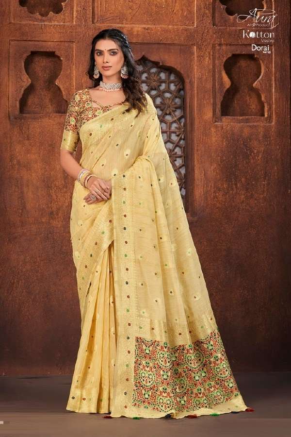 Aura Dorai Vol 18 Exclusive Cotton Saree Wholesale catalog