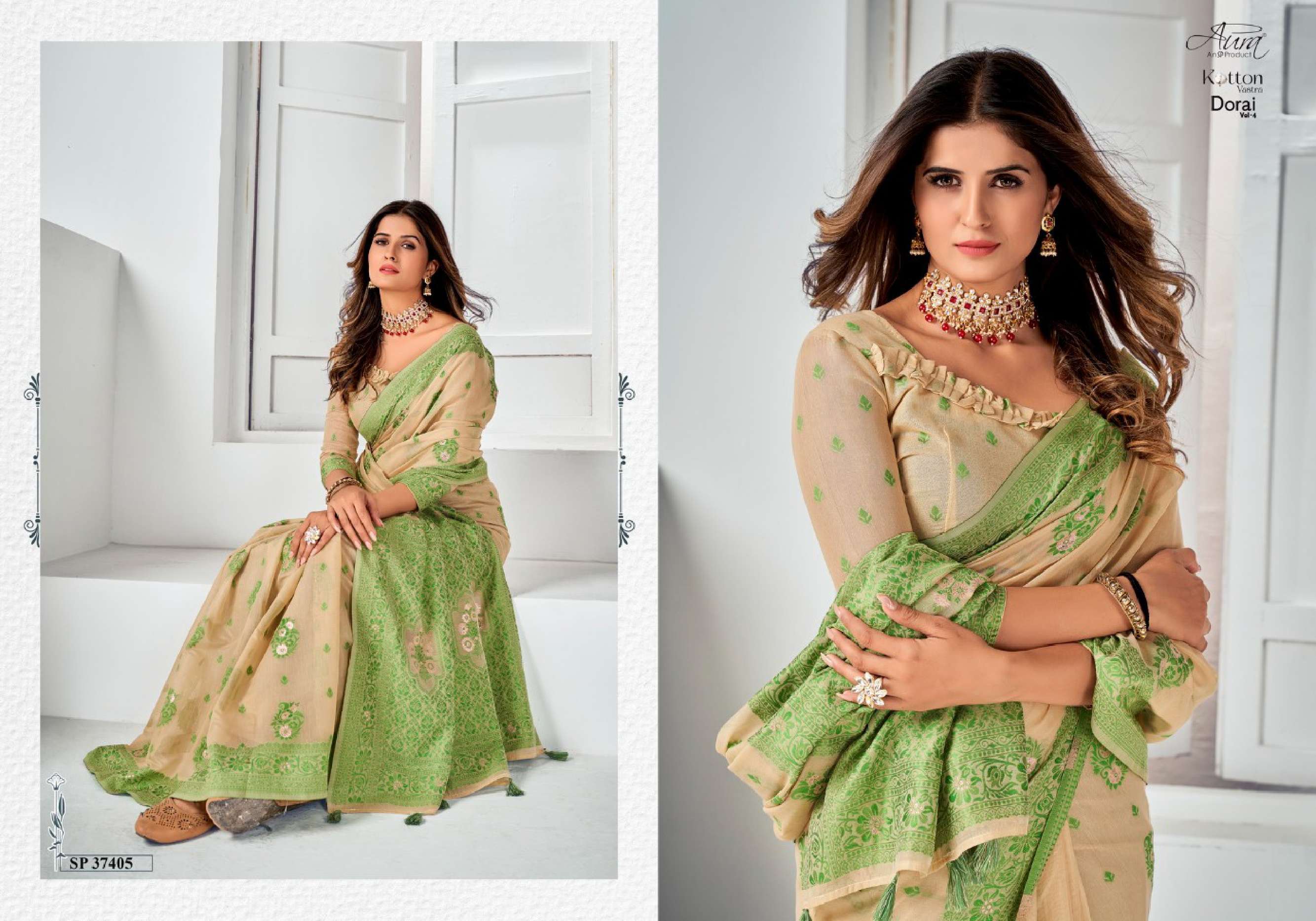Aura Dorai Vol 4 Casual Printed Cotton Saree Wholesale catalog