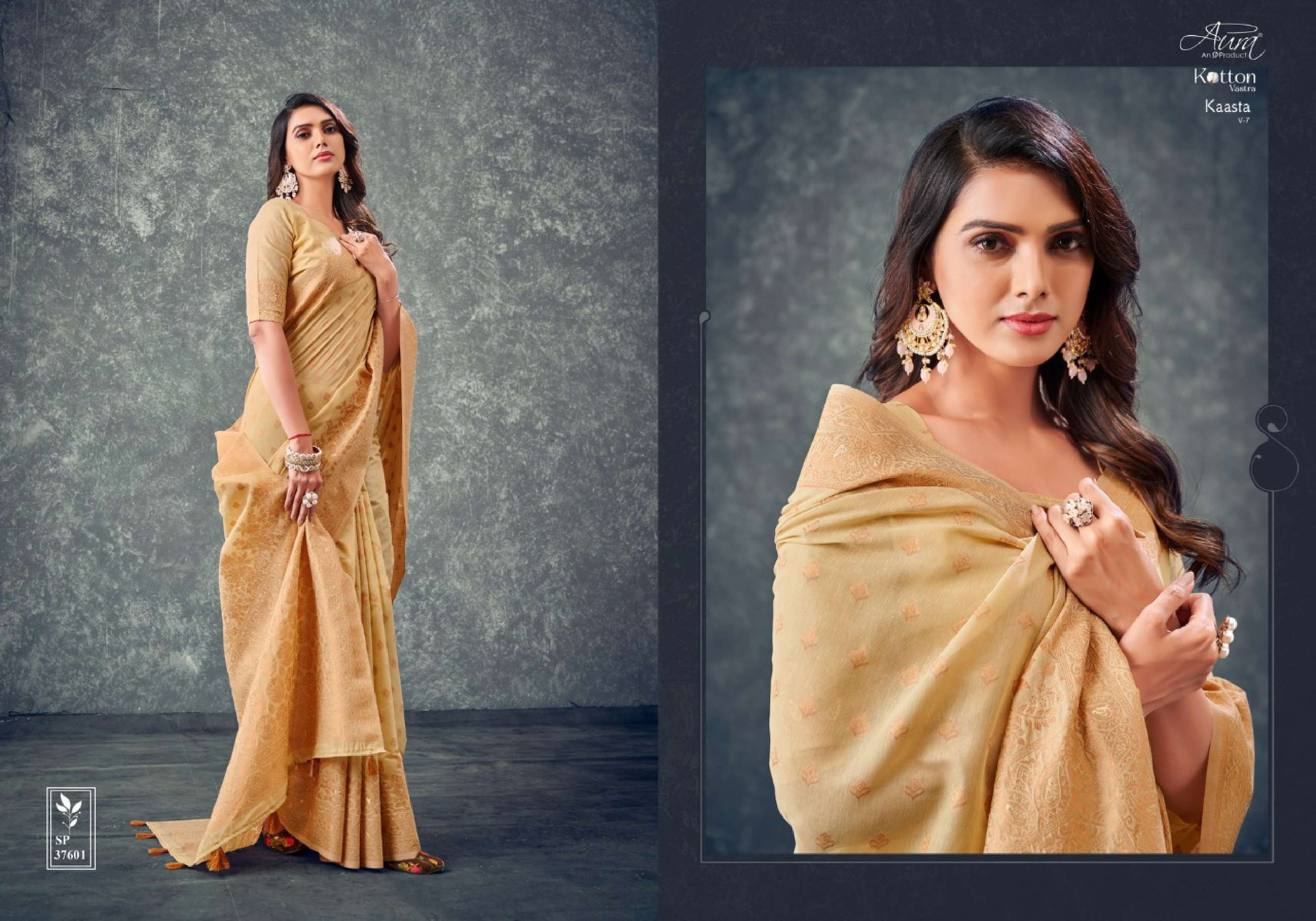 Aura Kaasta Vol 7 Printed Cotton Fancy Saree Wholesale catalog