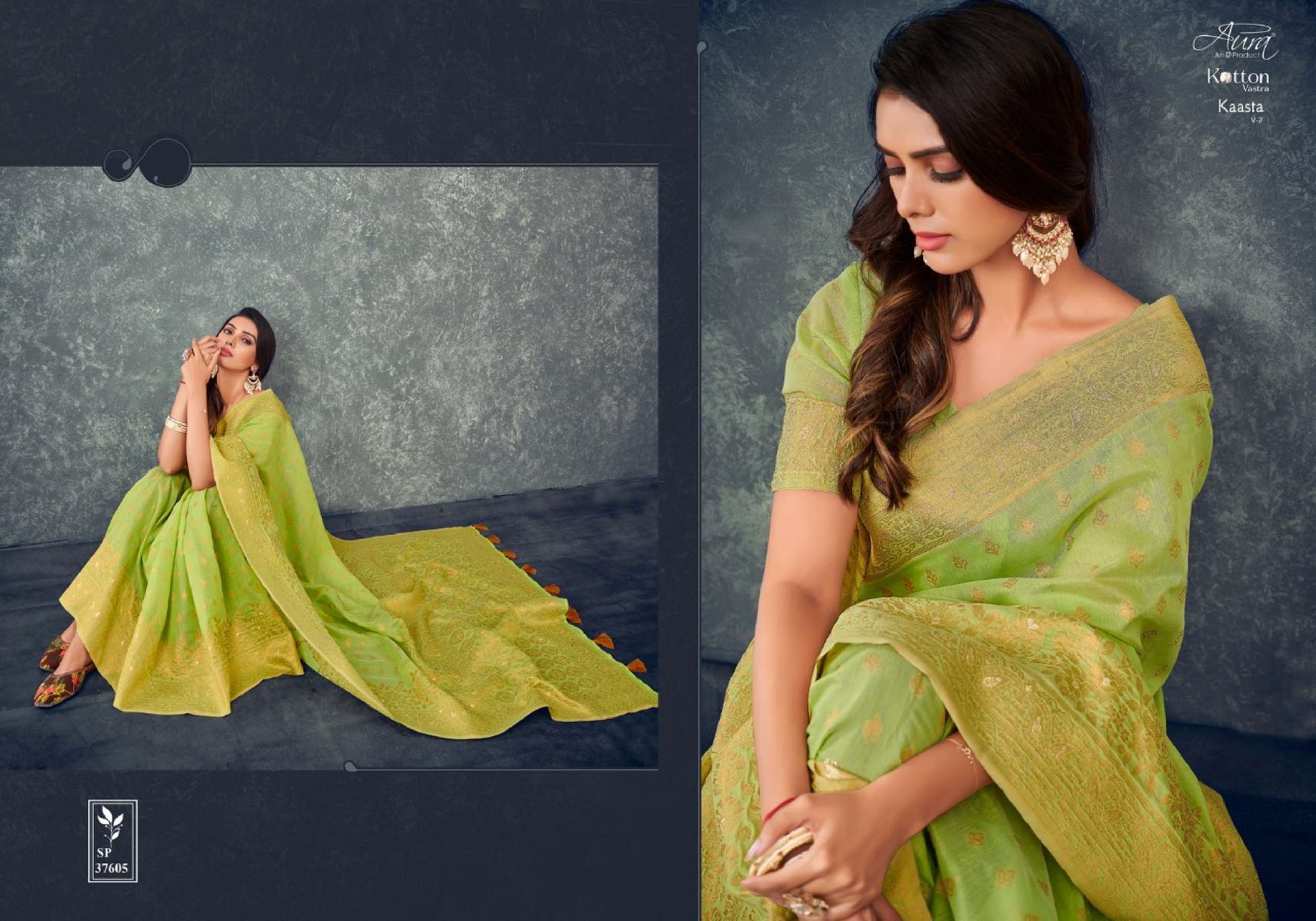 Aura Kaasta Vol 7 Printed Cotton Fancy Saree Wholesale catalog