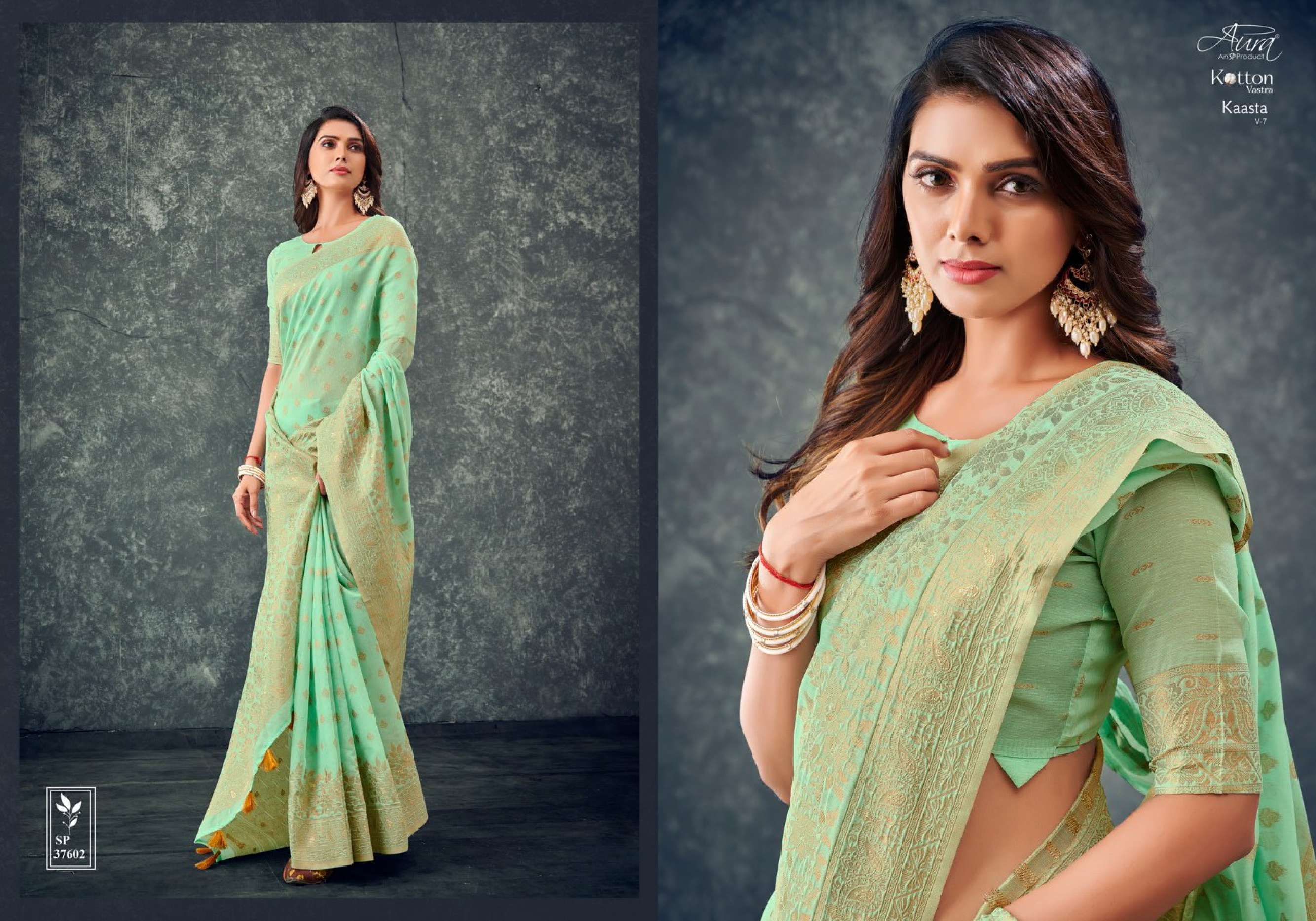Aura Kaasta Vol 7 Printed Cotton Fancy Saree Wholesale catalog