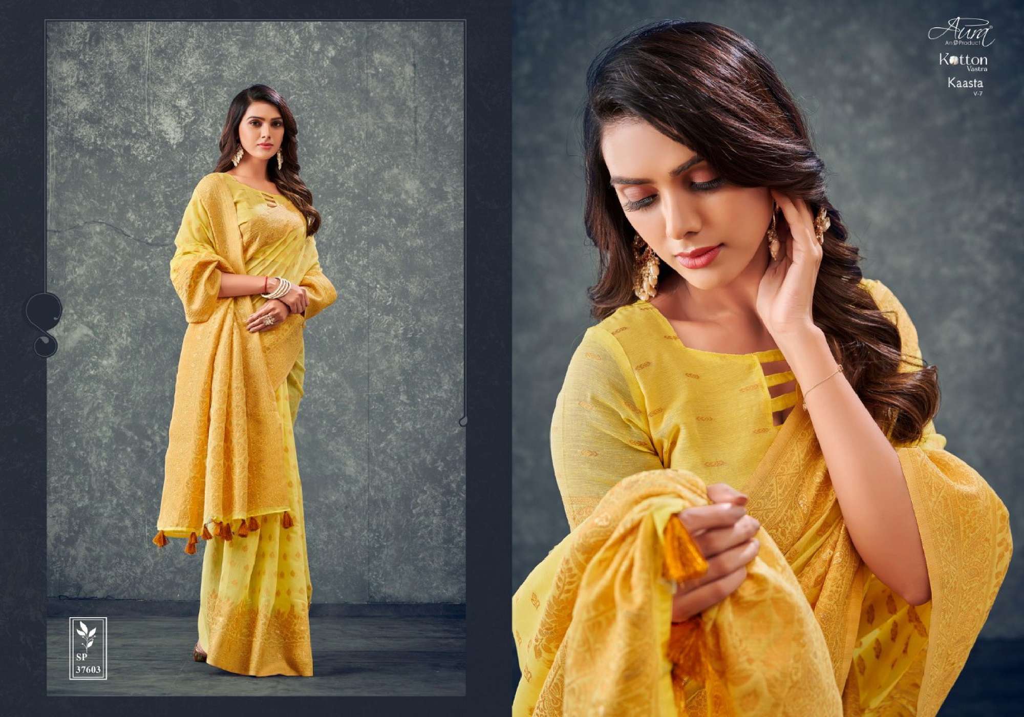 Aura Kaasta Vol 7 Printed Cotton Fancy Saree Wholesale catalog