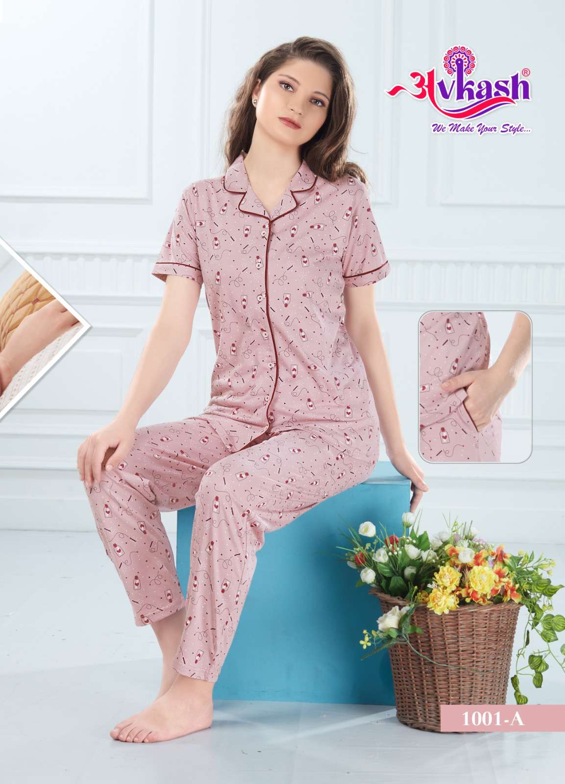 Avkash Pink Lady Vol-1 – Premium Nightsuits Wholesale catalog