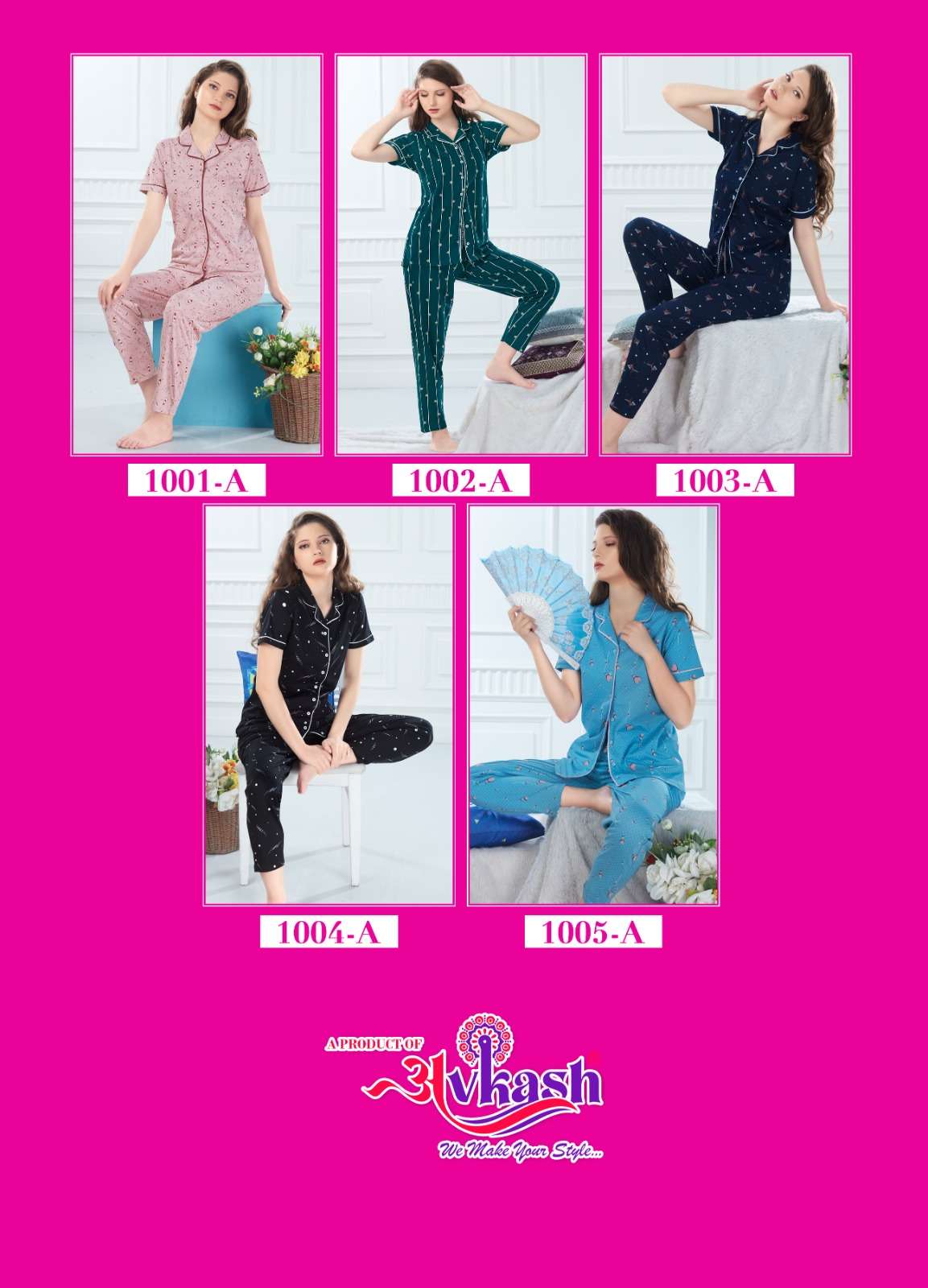 Avkash Pink Lady Vol-1 – Premium Nightsuits Wholesale catalog