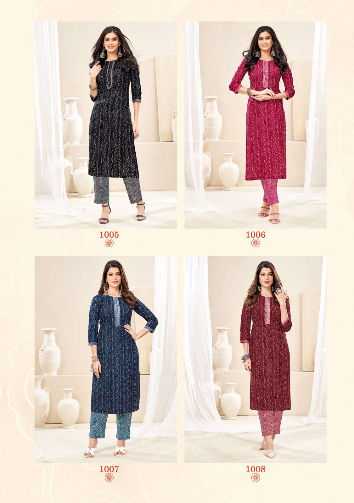 BALAJI BAANDHANI VOL-1 – KURTI WITH PANT Wholesale catalog