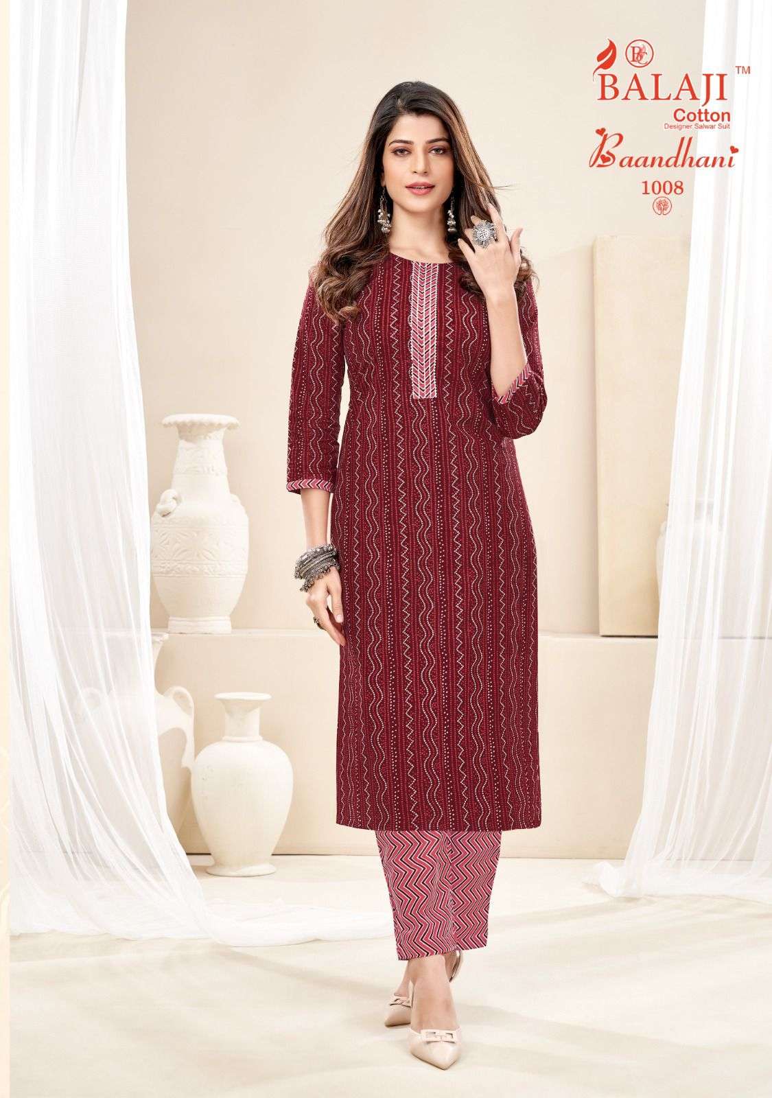 BALAJI BAANDHANI VOL-1 – KURTI WITH PANT Wholesale catalog