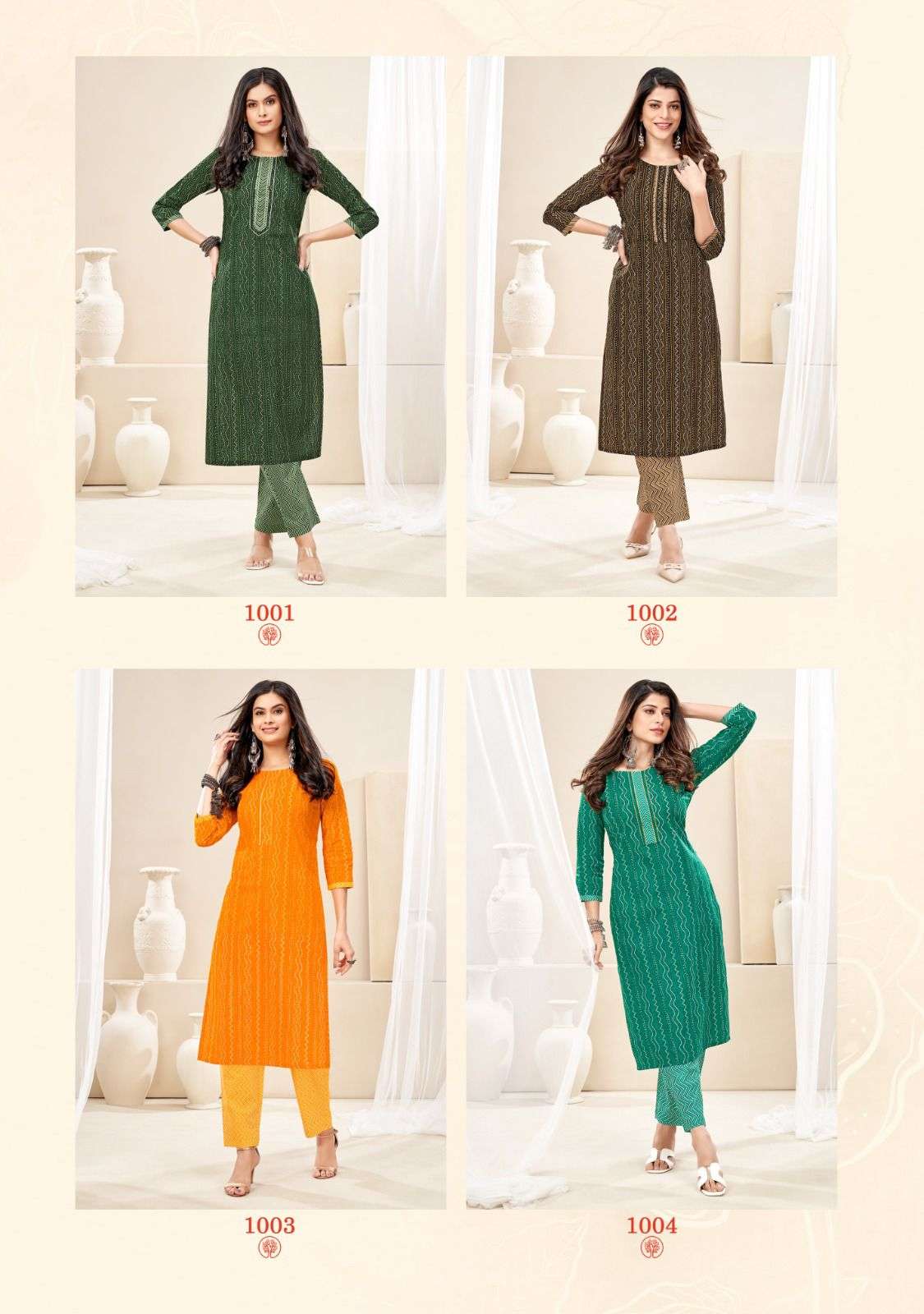 BALAJI BAANDHANI VOL-1 – KURTI WITH PANT Wholesale catalog