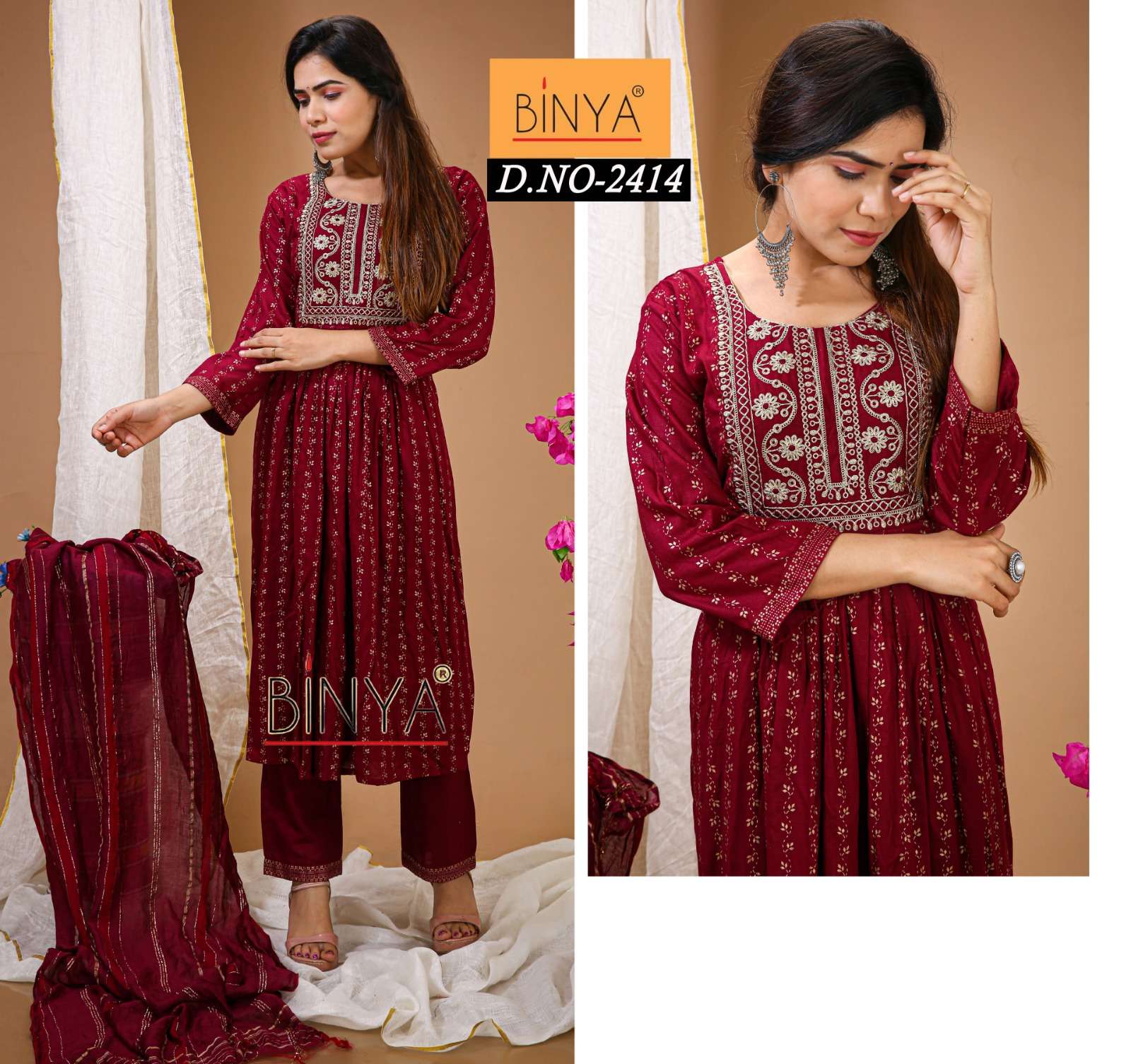 Binya Nayra cut Kurti vol-15 Wholesale catalog