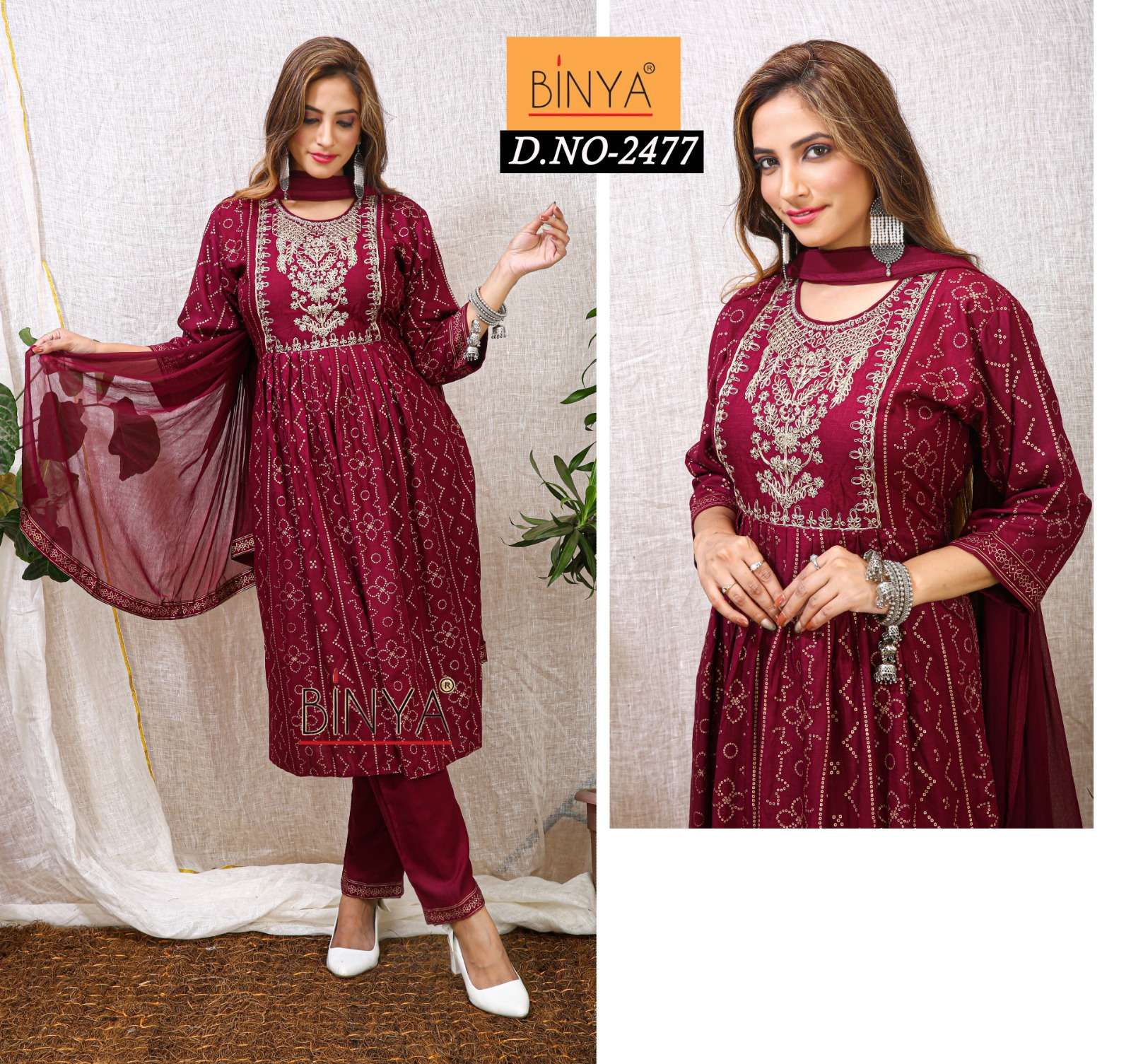 Binya Nayra cut Kurti vol-17 Wholesale catalog