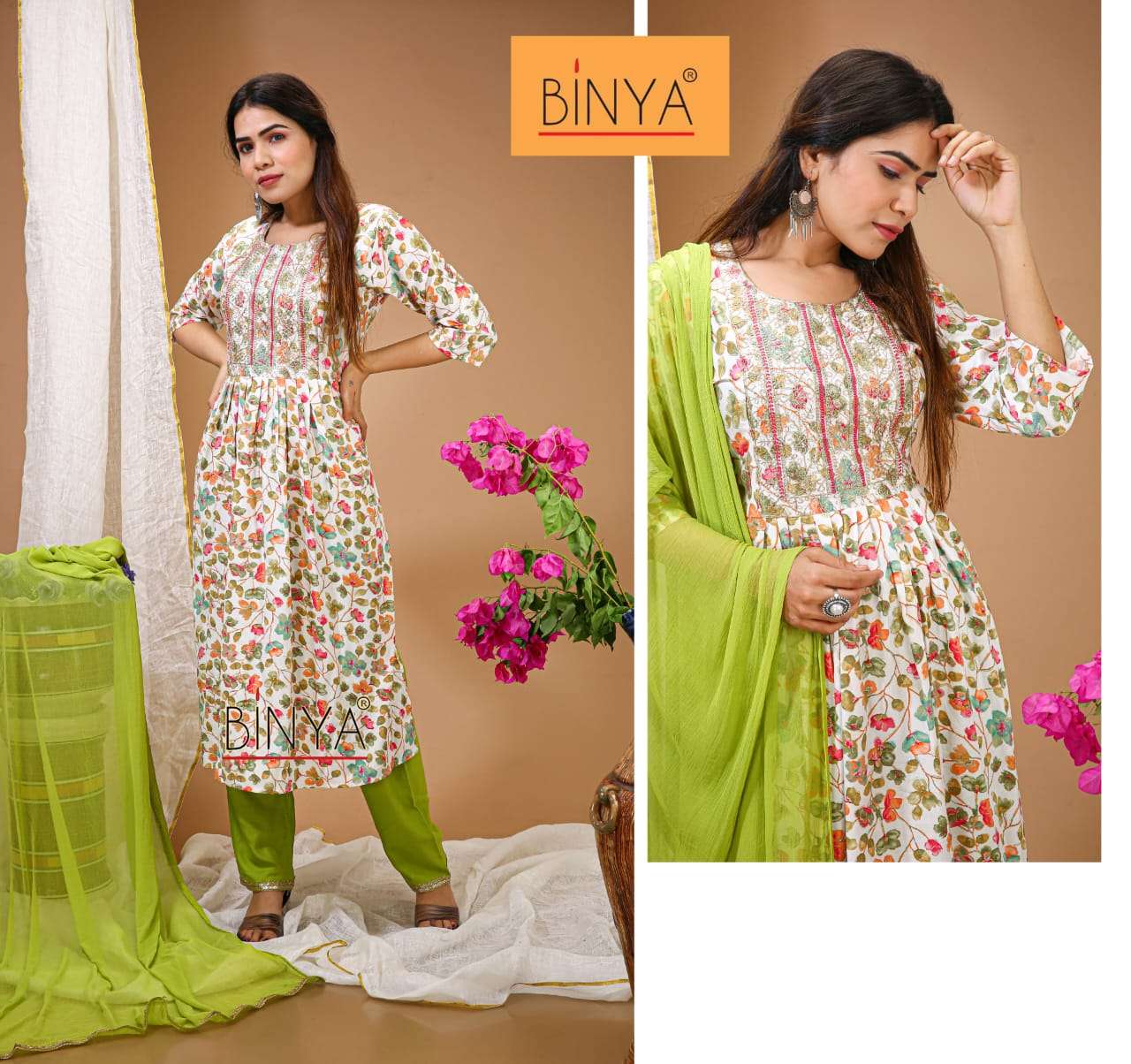 Binya Nayra cut Kurti vol-9 Wholesale catalog