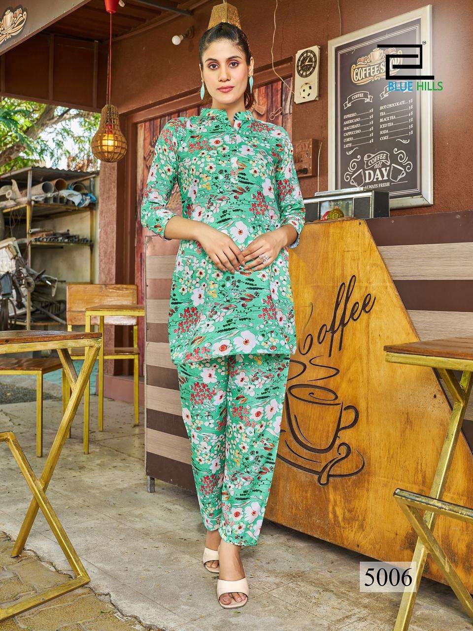BLUE HILLS CO-ORD SET Kurti Wholesale catalog