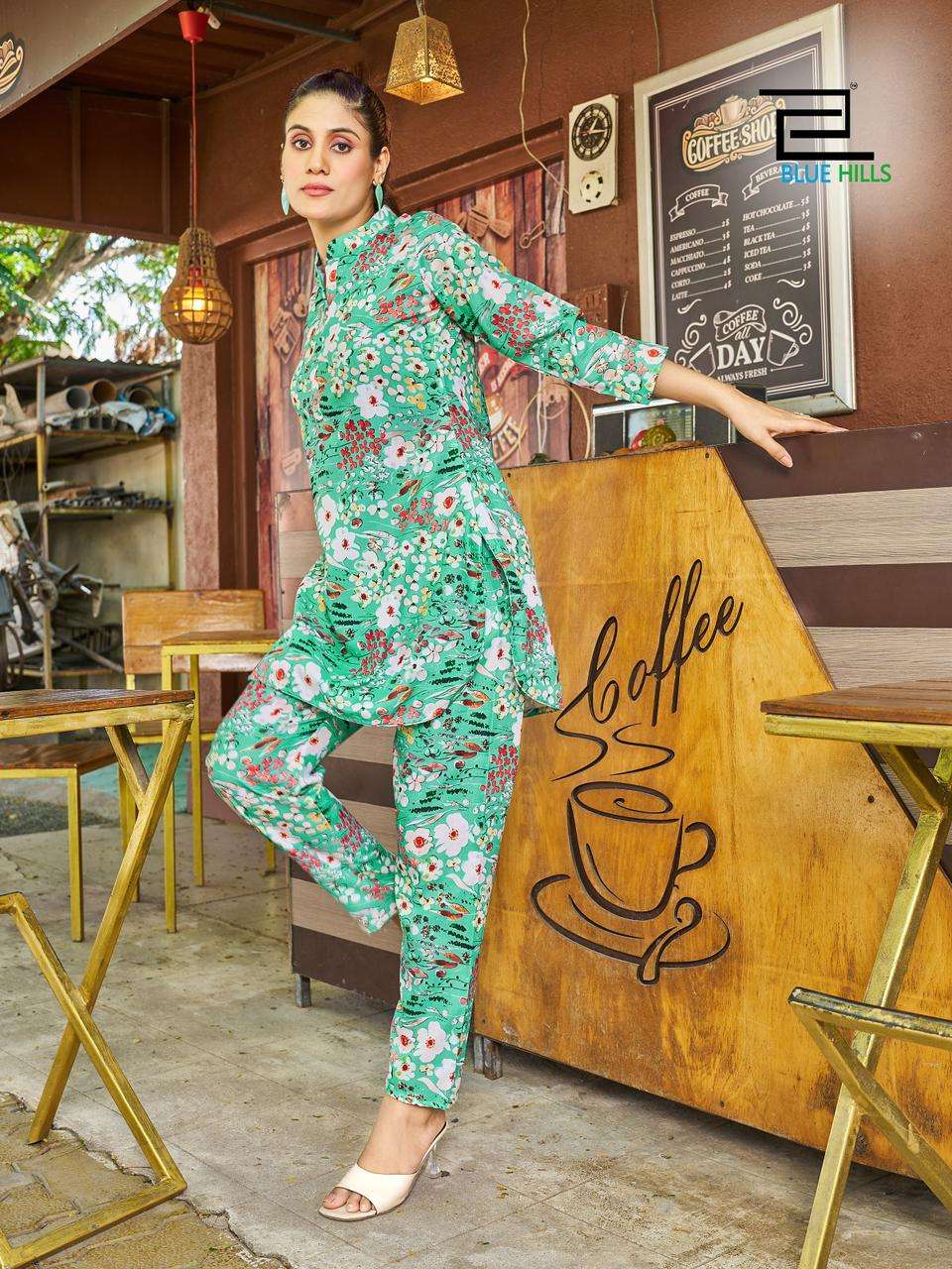 BLUE HILLS CO-ORD SET Kurti Wholesale catalog