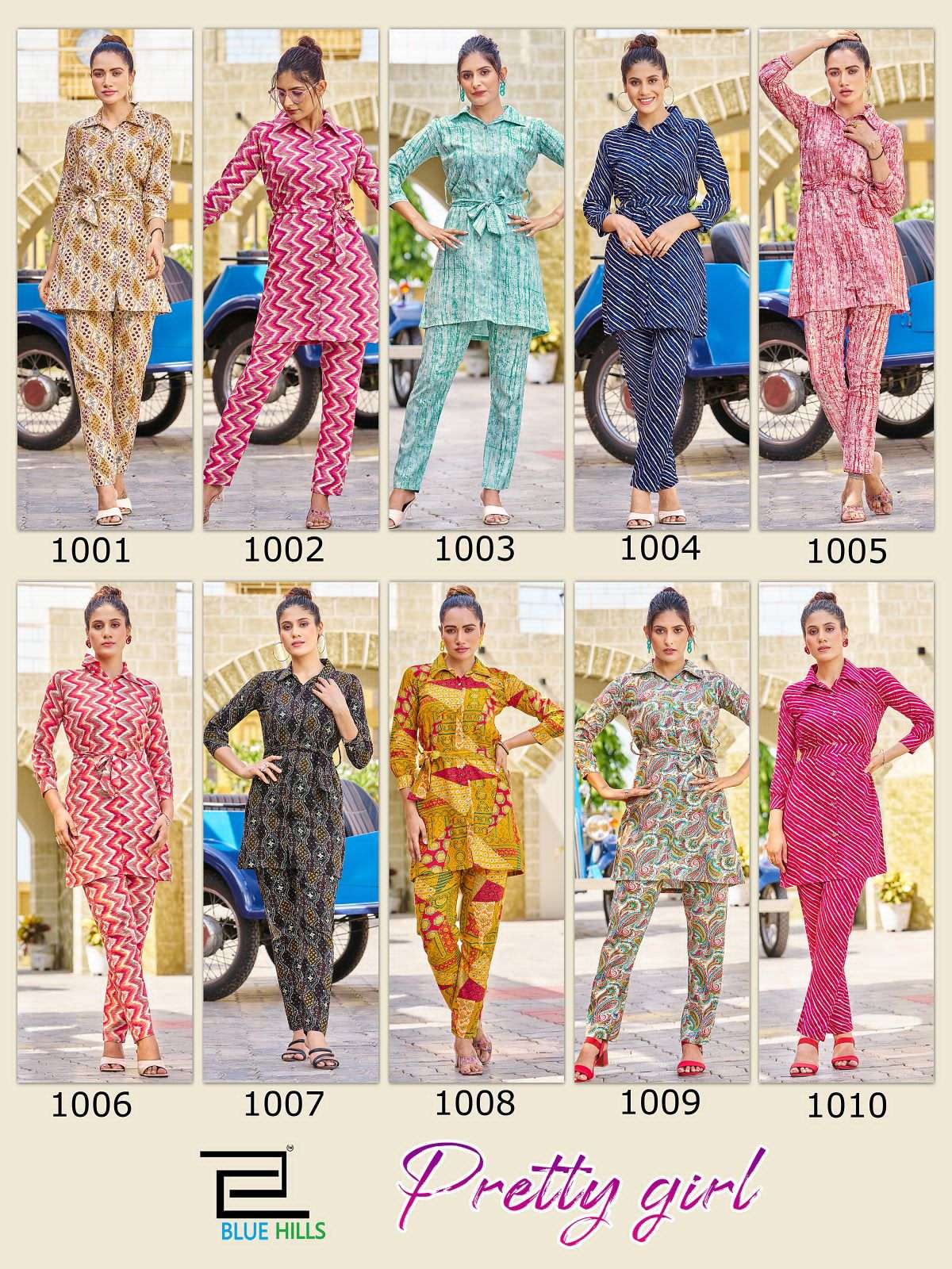 BLUE HILLS Rayon 14 kg CO-ORD SET Kurti Wholesale catalog