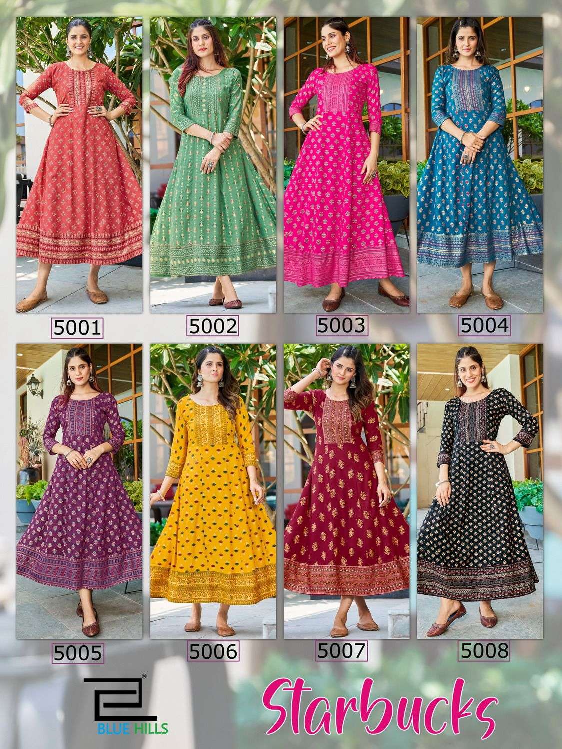 BLUE HILLS Starbucks  Kurti Wholesale catalog