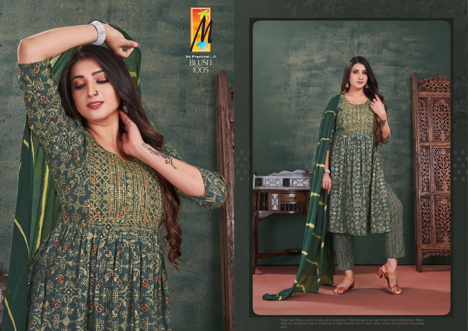 Blush Nyra cut Kurti Wholesale catalog