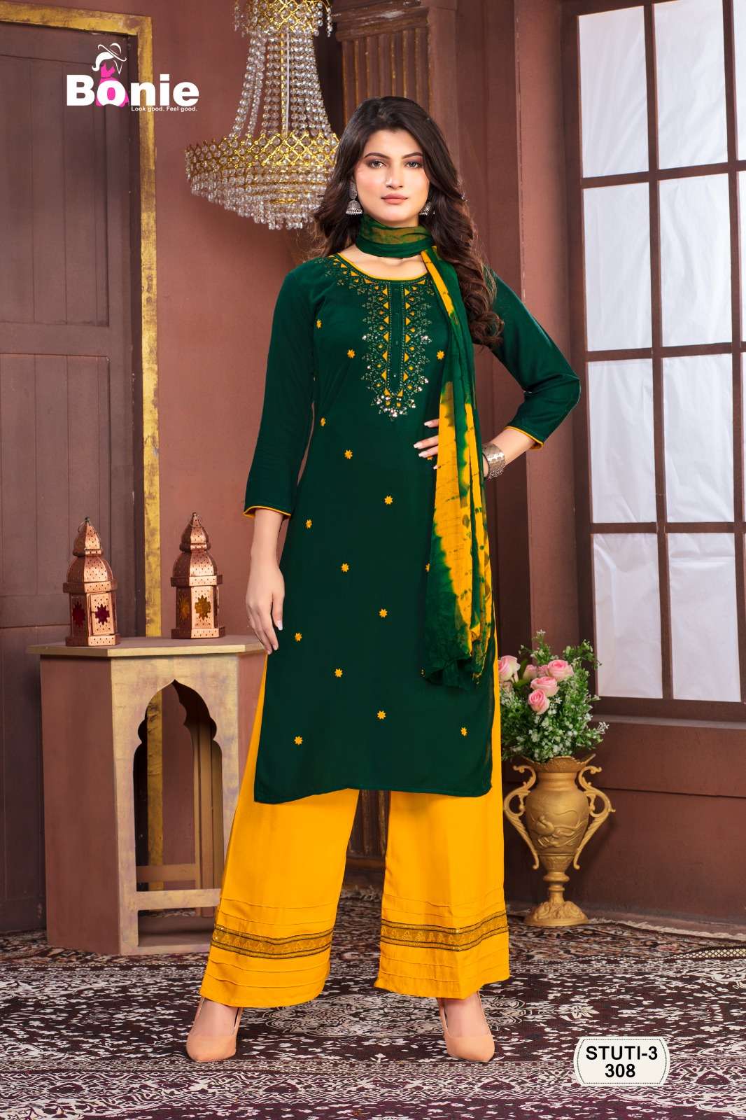 BONIE STUTI- 3 Kurti Wholesale catalog