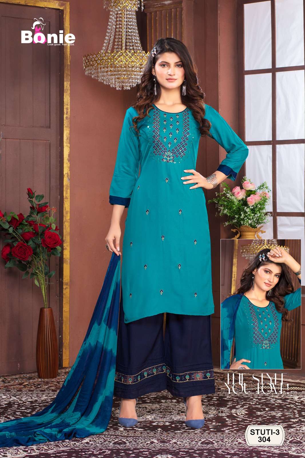 BONIE STUTI- 3 Kurti Wholesale catalog