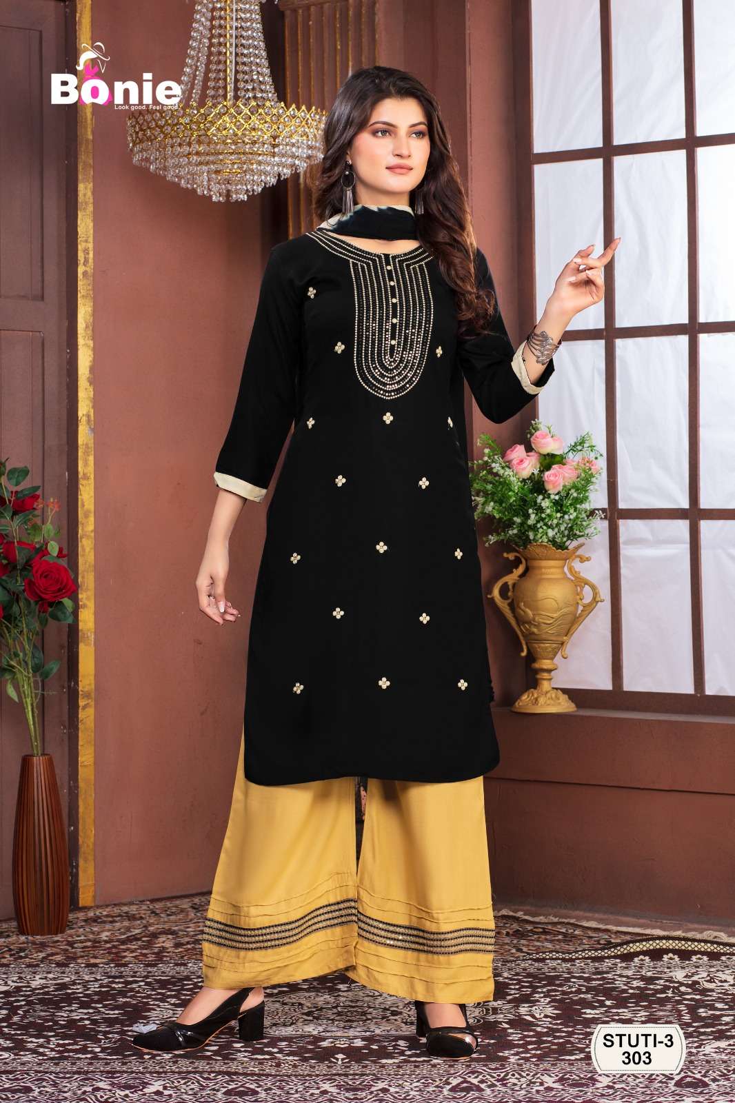 BONIE STUTI- 3 Kurti Wholesale catalog