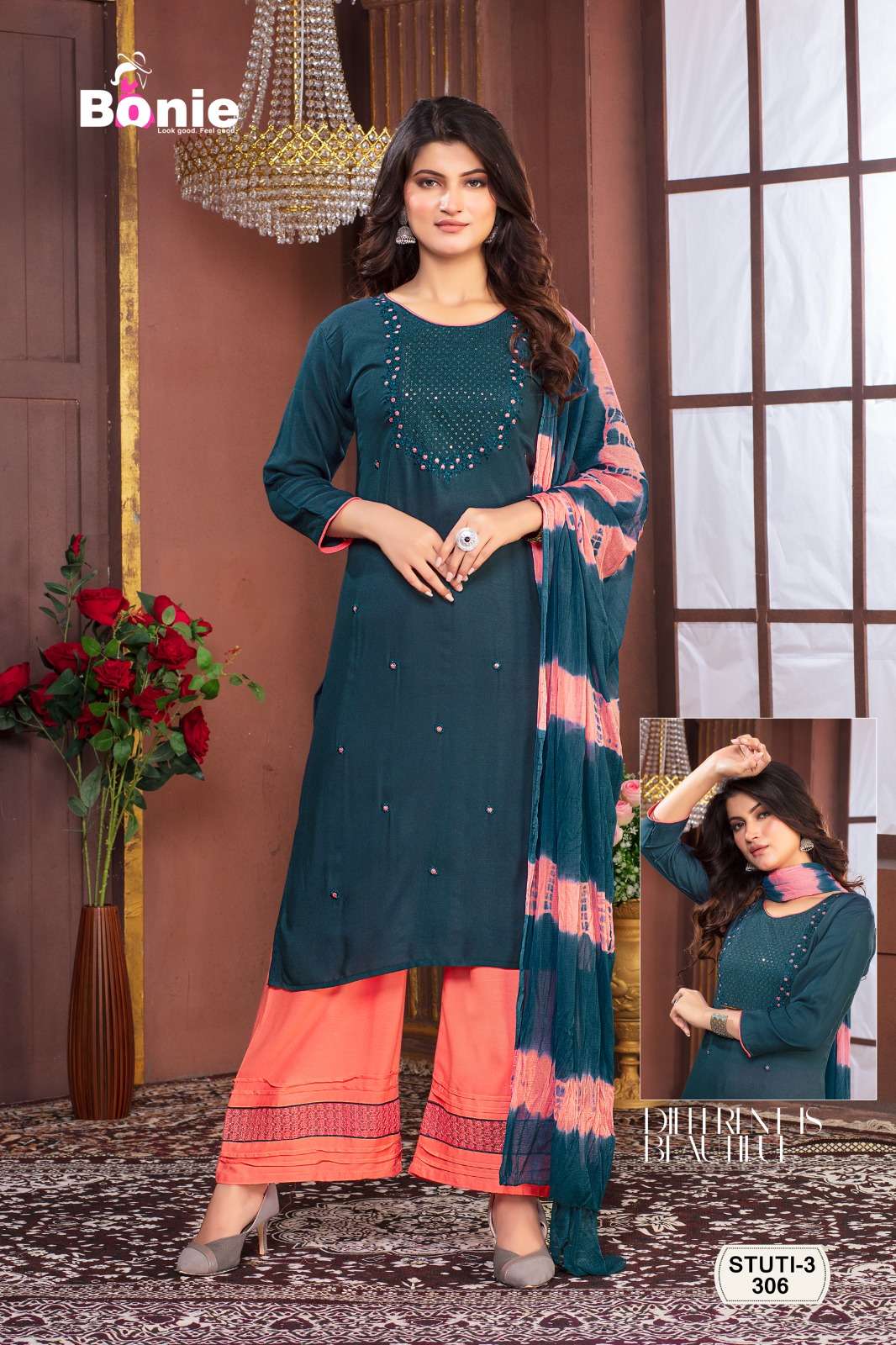 BONIE STUTI- 3 Kurti Wholesale catalog
