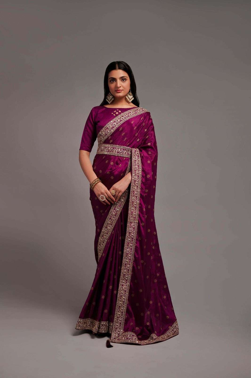 Bt 4005 Beautiful Chinon Designer Saree Wholesale catalog