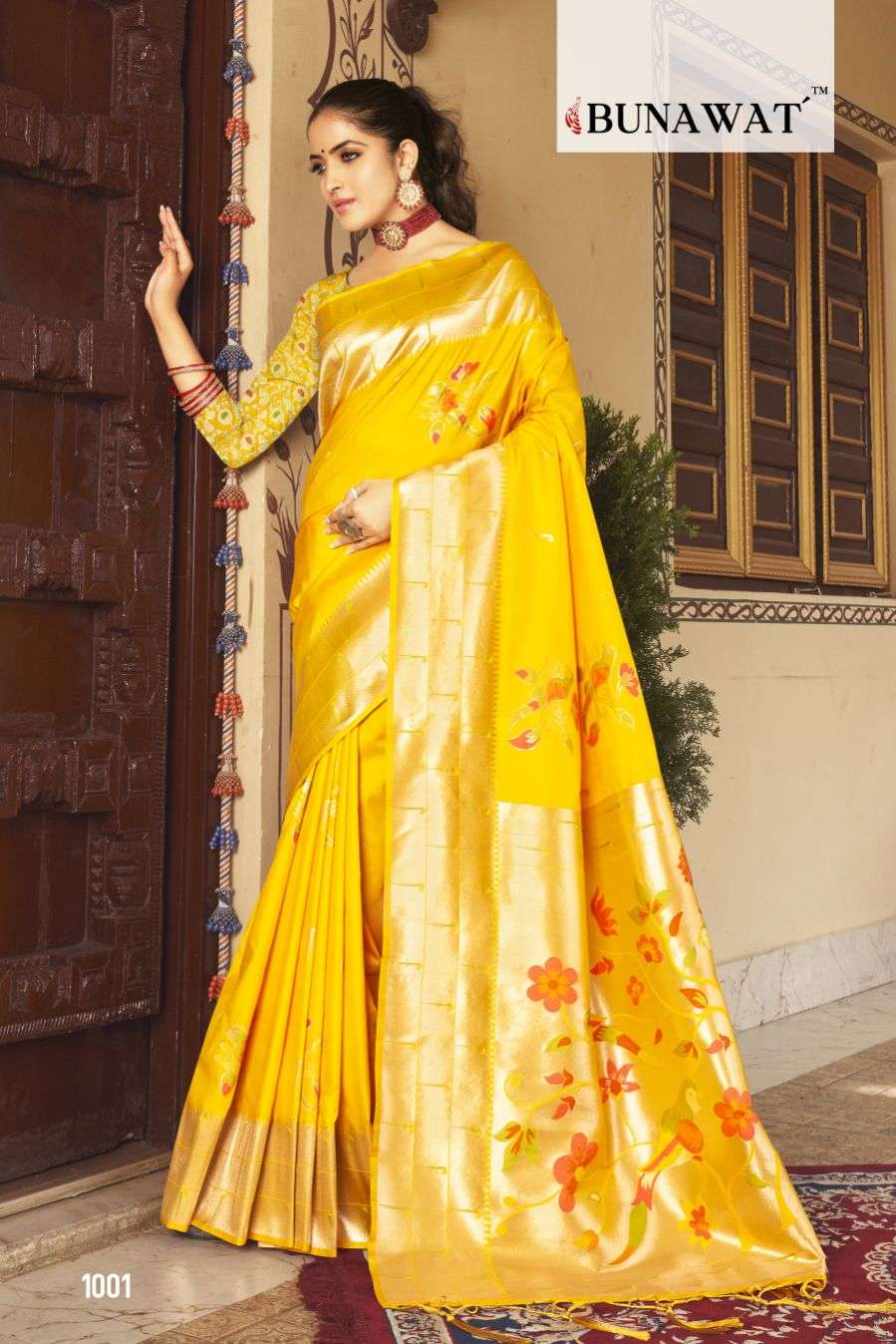 Bunawat Pushpa Paithani Silk Designer Saree Wholesale catalog