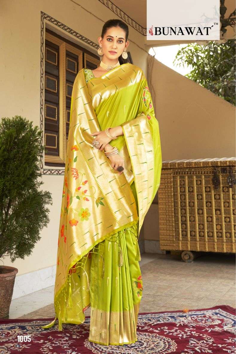 Bunawat Pushpa Paithani Silk Designer Saree Wholesale catalog