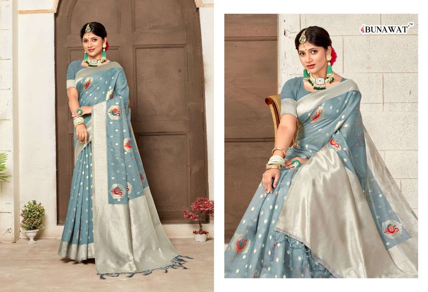 BUNAWAT RAJ GHARANA Cotton Saree Wholesale catalog