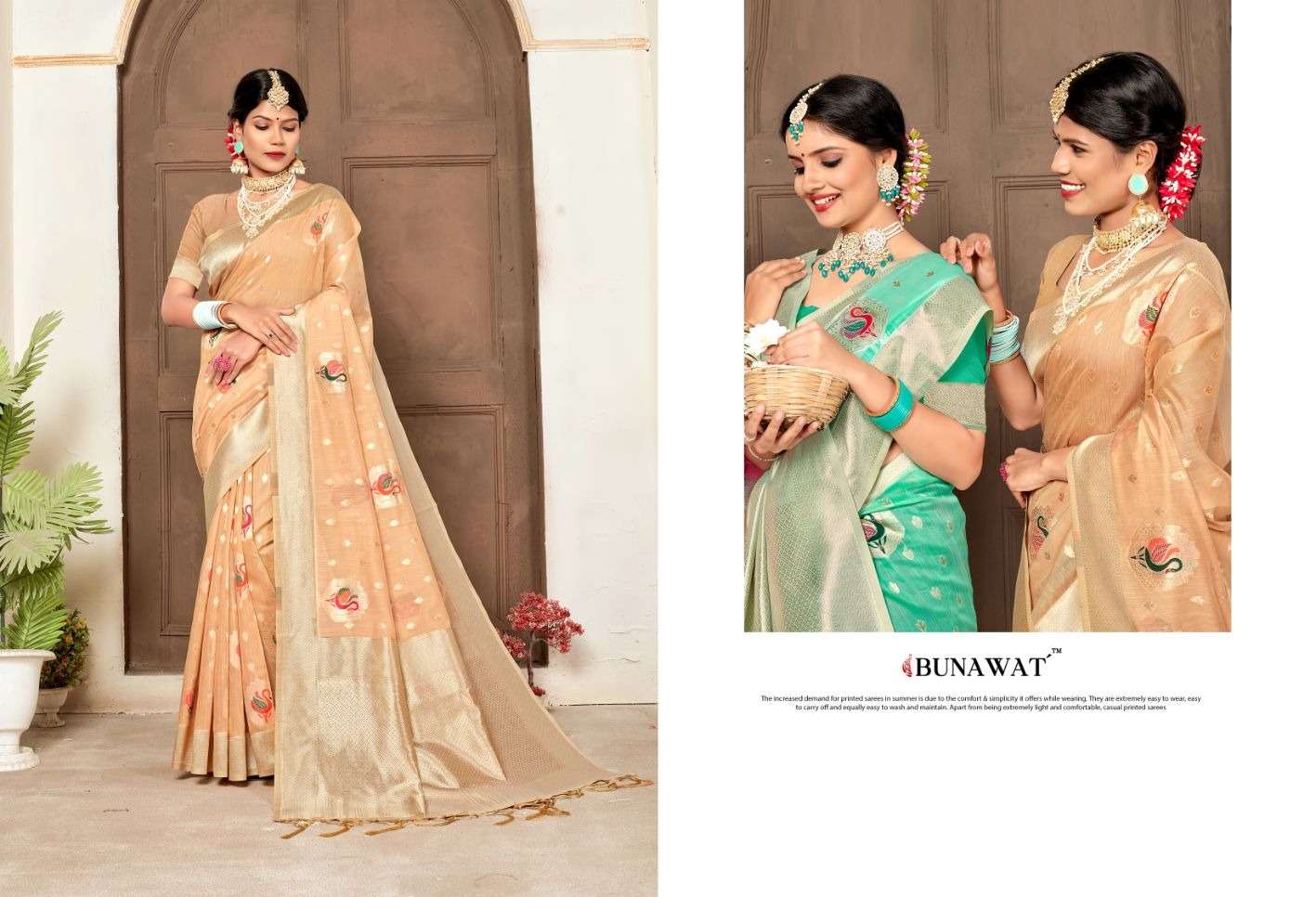 BUNAWAT RAJ GHARANA Cotton Saree Wholesale catalog