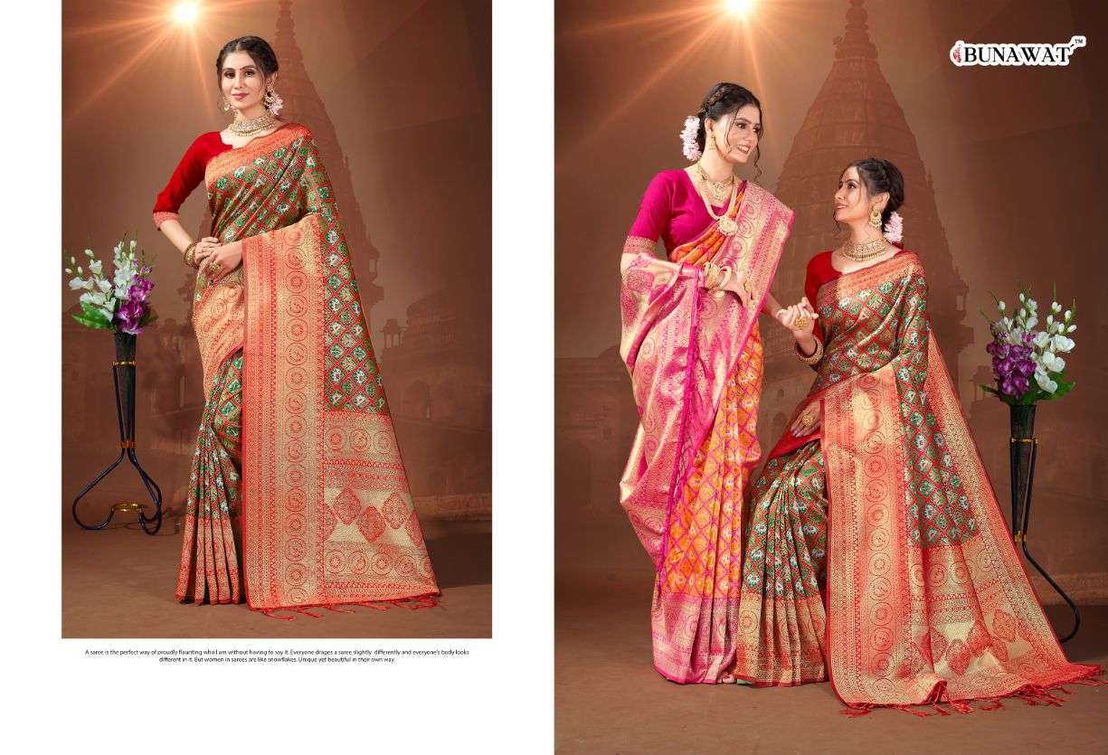 Bunawat Ruchi Patola Silk Designer Saree Wholesale catalog