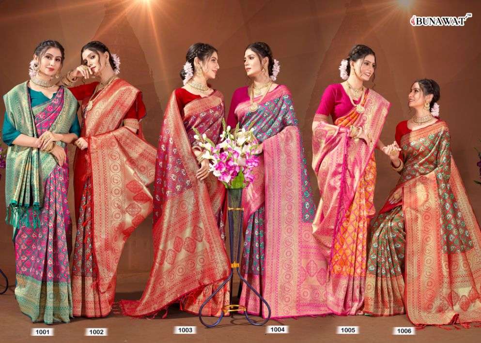 Bunawat Ruchi Patola Silk Designer Saree Wholesale catalog