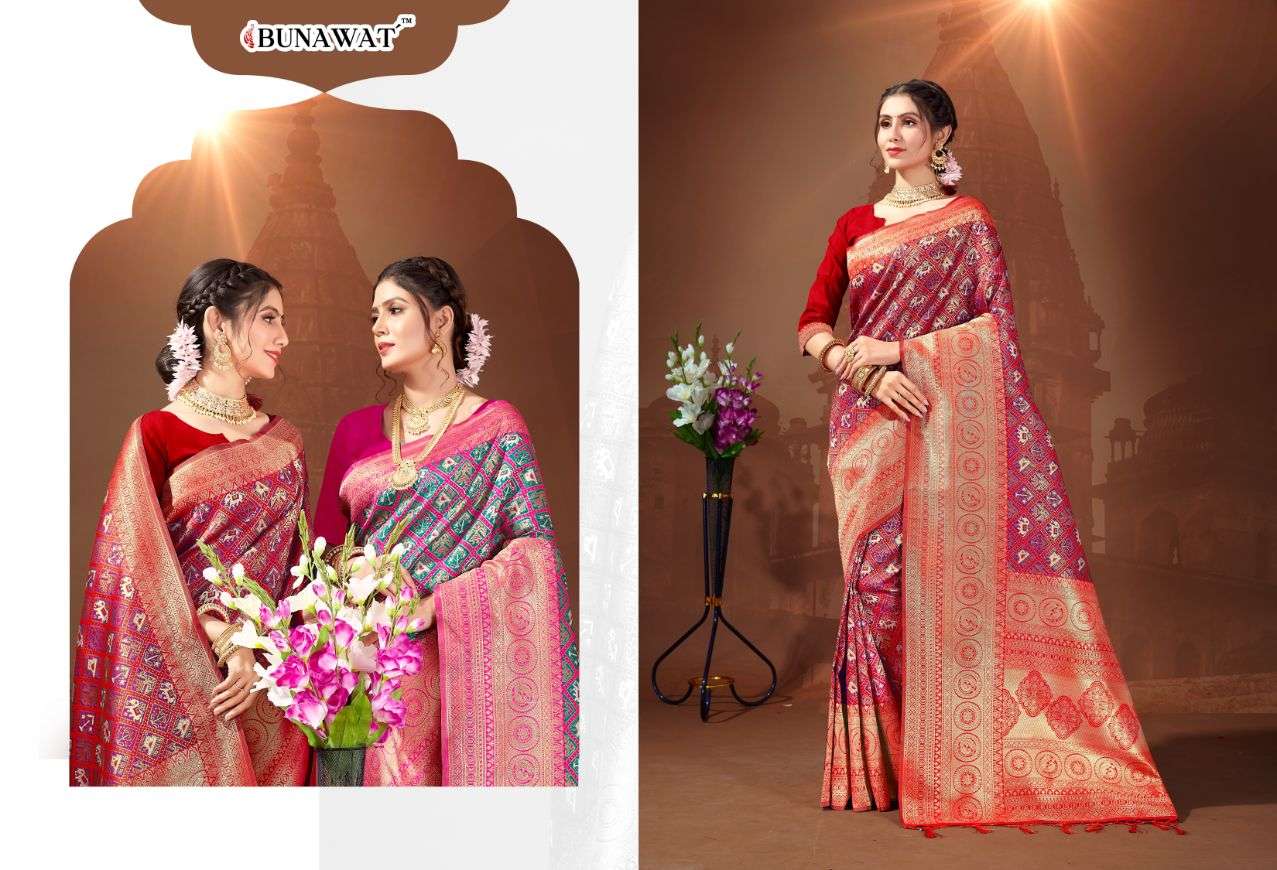 Bunawat Ruchi Patola Silk Designer Saree Wholesale catalog