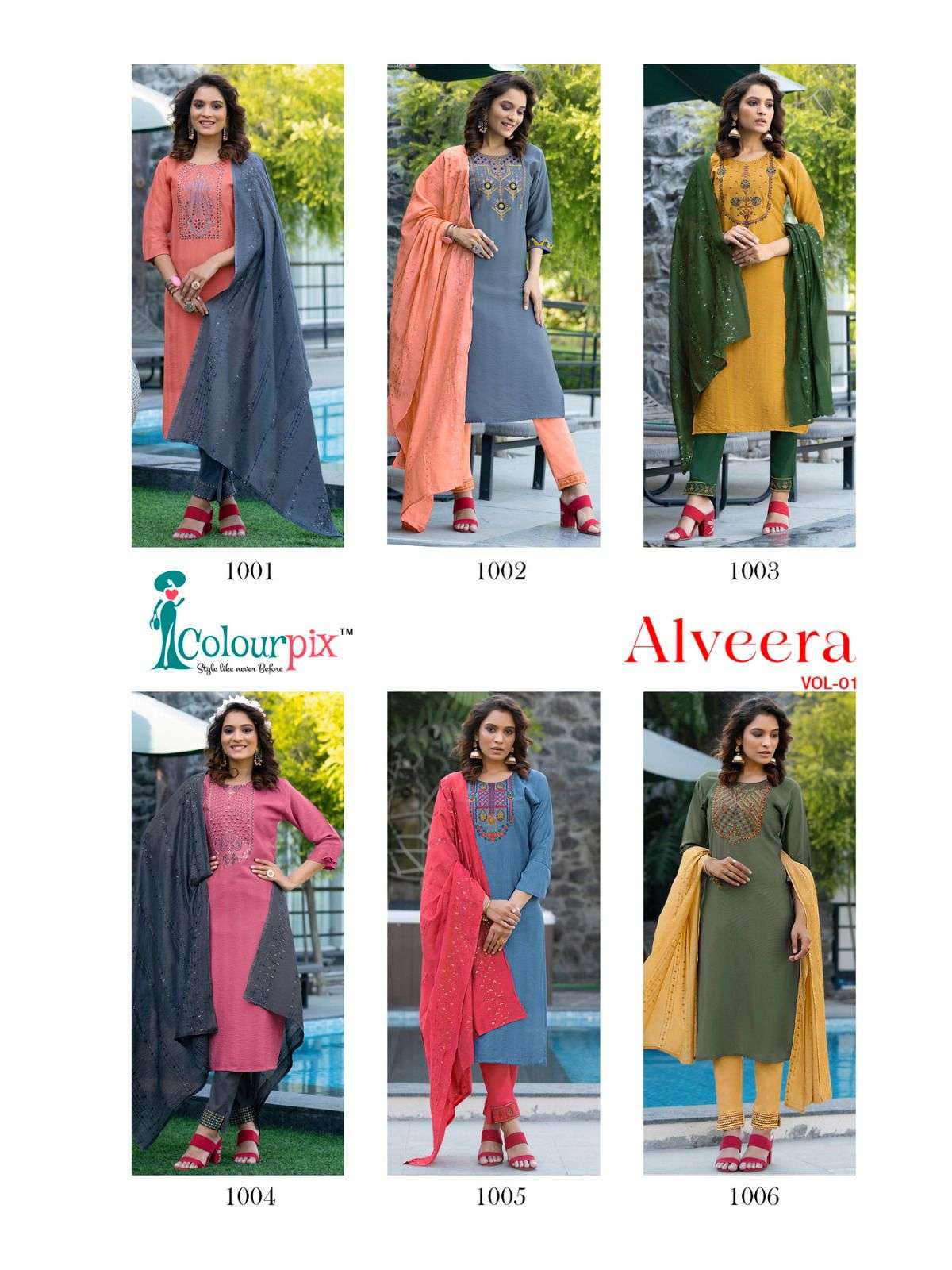 COLOURPIX ALVEERA VOL.1 Kurti Wholesale catalog