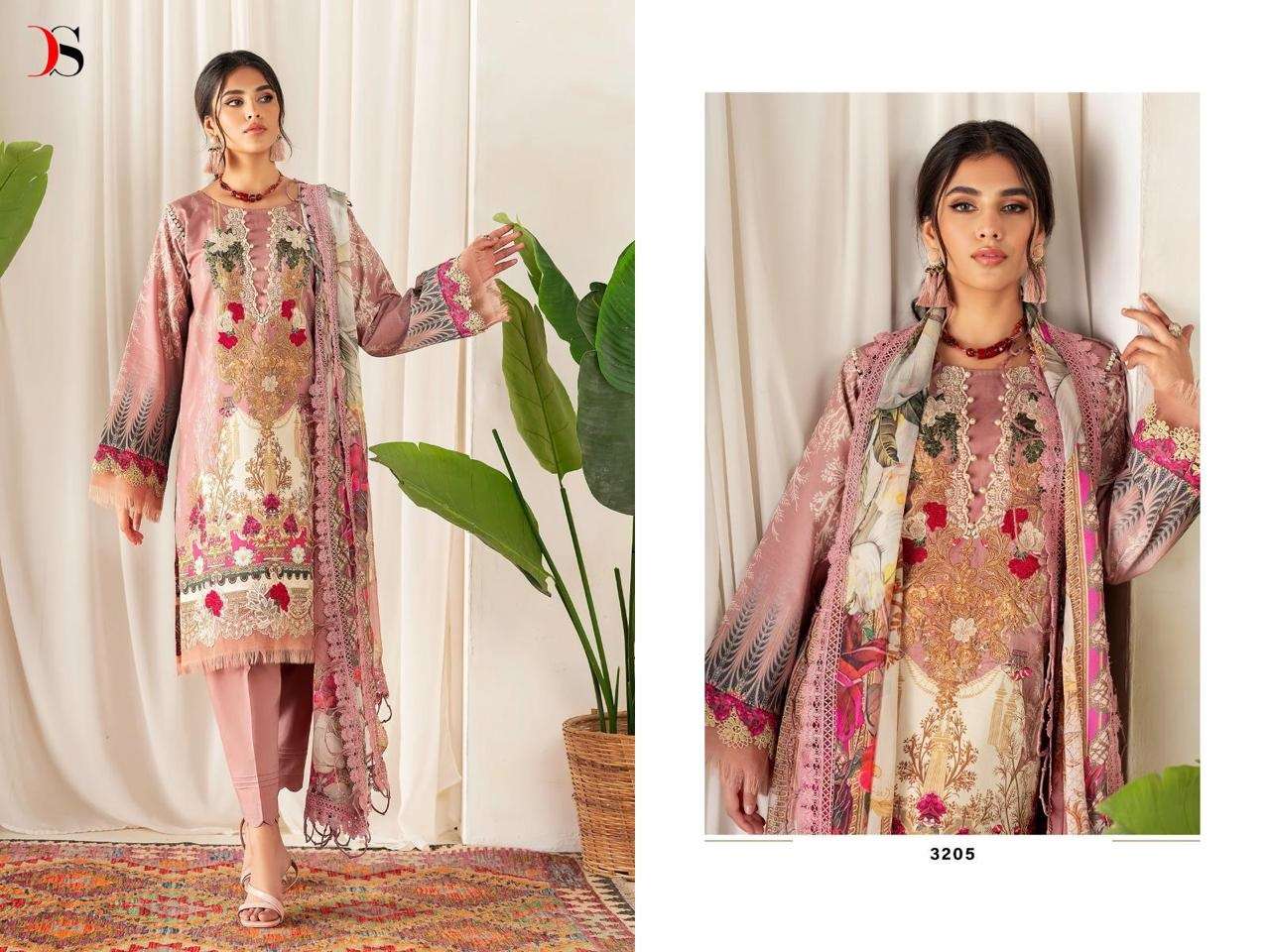 Deepsy Firdous Ayzal Cotton Dupatta Pakistani Suit Wholesale catalog