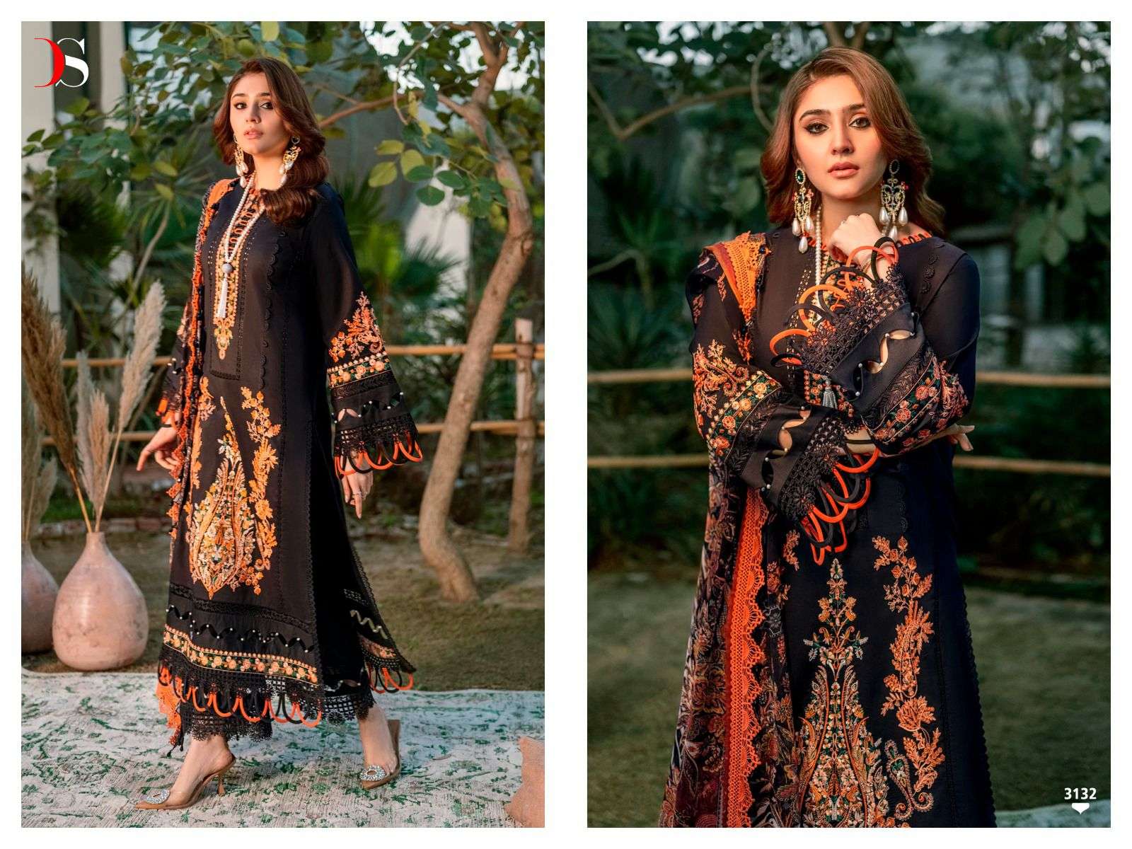 Deepsy Firdous Ombre 2 Nx Chiffon Dupatta Pakistani Suit Wholesale catalog