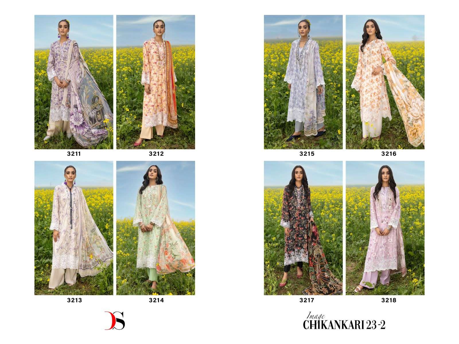 Deepsy Image Chikankari 23 Vol 2 Cotton Dupatta Pakistani Suit Wholesale catalog