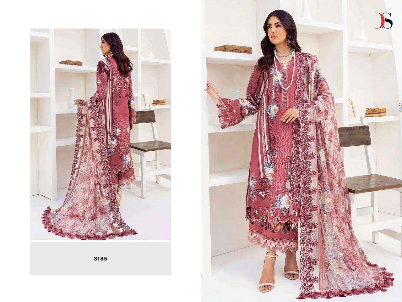 Deepsy Jade Needle Wonder 2023 Vol 2 Chiffon Dupatta Pakistani Suits Wholesale catalog