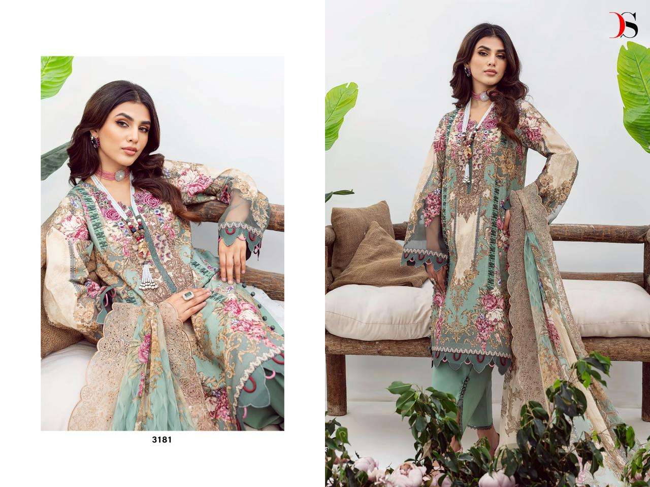 Deepsy Jade Needle Wonder Remix Chiffon Dupatta Pakistani Suits Wholesale catalog