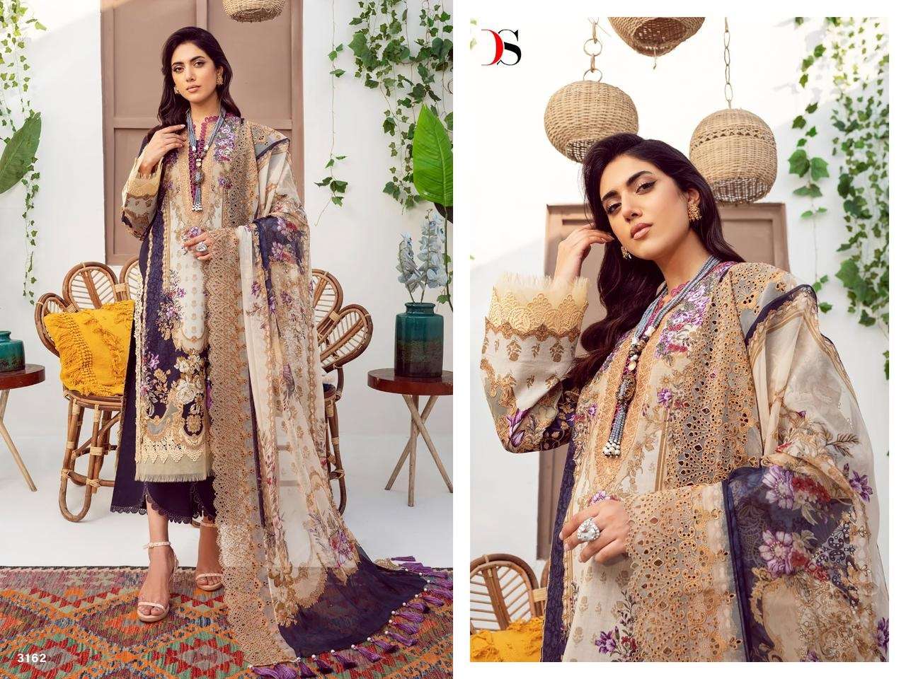 Deepsy Jade Needle Wonder Remix Chiffon Dupatta Pakistani Suits Wholesale catalog