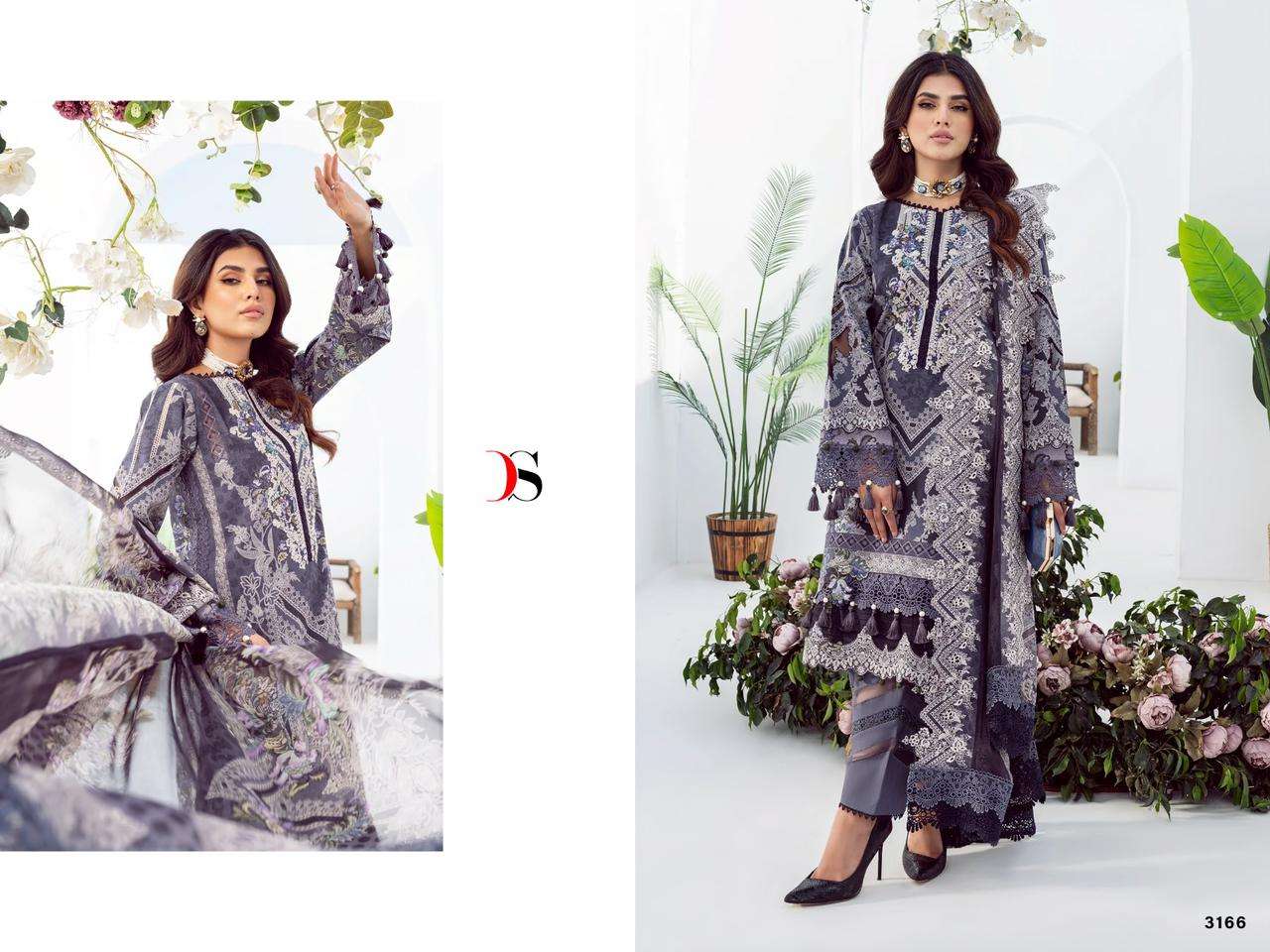 Deepsy Jade Needle Wonder Remix Chiffon Dupatta Pakistani Suits Wholesale catalog