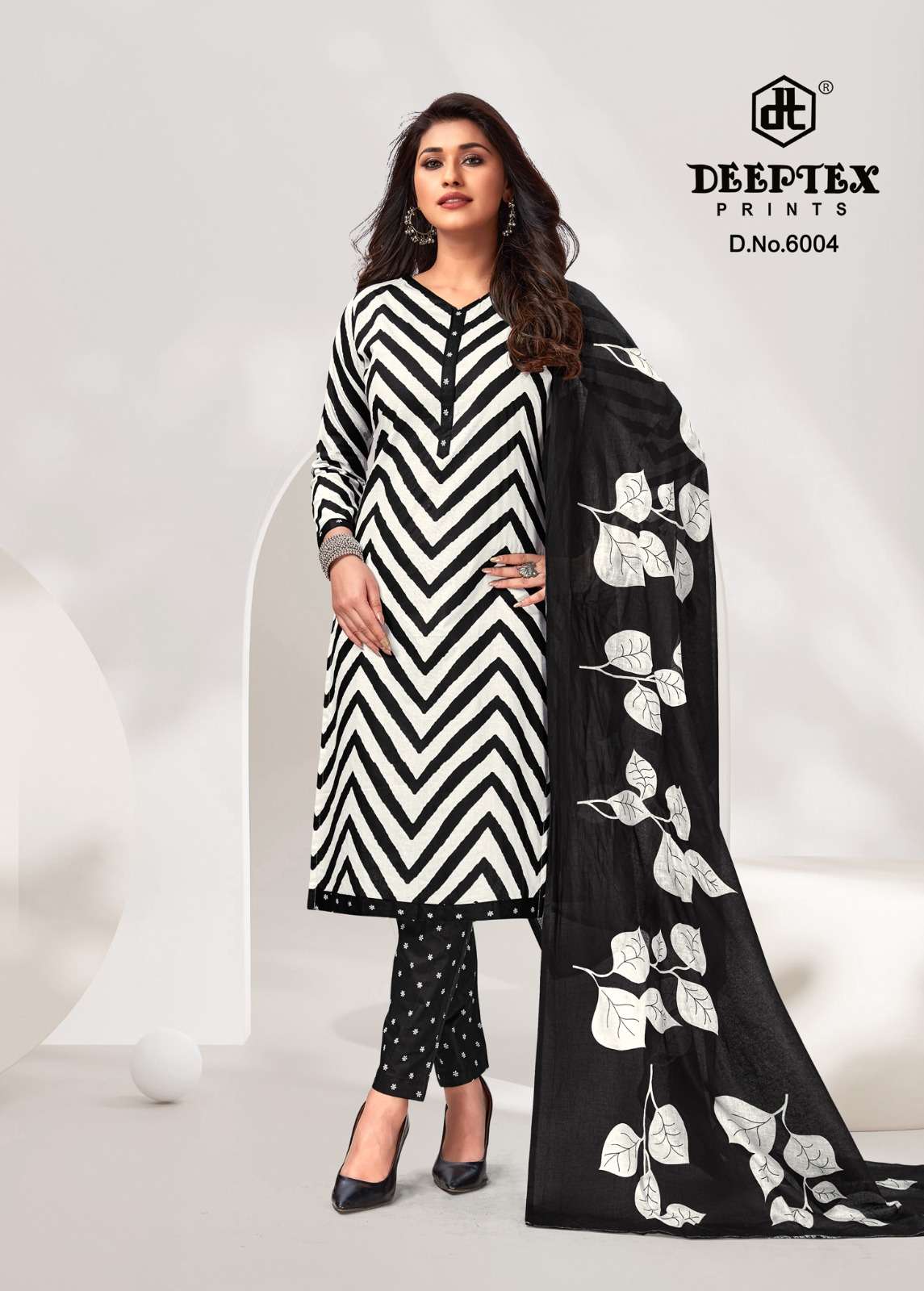 Deeptex Aaliza Black And White Cotton Wholesale catalog