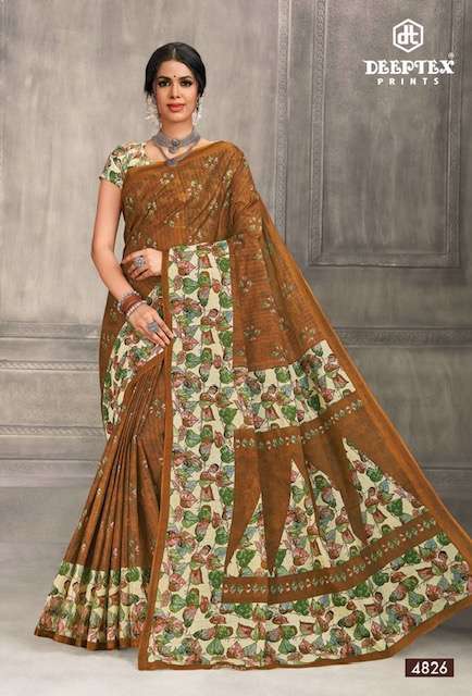 Deeptex Mother India Vol 48 Regular Printed Cotton Sarees Wholesale catalog