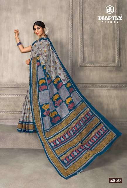 Deeptex Mother India Vol 48 Regular Printed Cotton Sarees Wholesale catalog