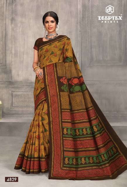 Deeptex Mother India Vol 48 Regular Printed Cotton Sarees Wholesale catalog