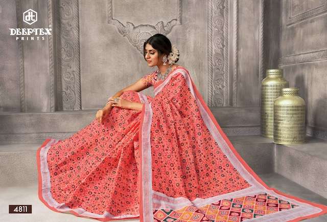 Deeptex Mother India Vol 48 Regular Printed Cotton Sarees Wholesale catalog