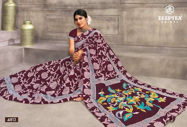 Deeptex Mother India Vol 48 Regular Printed Cotton Sarees Wholesale catalog